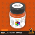 Metallic BRIGHT ORANGE 1-oz bottle (Air-brush) Tru-Color Paint-with color swatch-Arizona Hobbies
