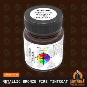 Metallic BRONZE FIRE Tintcoat 1-oz bottle (Air-brush) Tru-Color Paint-with color swatch-Arizona Hobbies