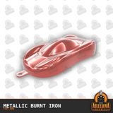 Metallic BURNT IRON 1-oz bottle (Air-brush)-with color swatch-Arizona Hobbies