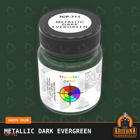 Metallic DARK EVERGREEN 1-oz bottle (Air-brush) Tru-Color Paint-with color swatch-Arizona Hobbies