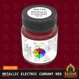 Metallic ELECTRIC CURRANT RED 1-oz bottle (Air-brush) Tru-Color Paint-with color swatch-Arizona Hobbies