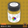 Metallic GOLD 1-oz bottle (Air-brush) Tru-Color Paint-with color swatch-Arizona Hobbies