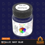 Metallic NAVY BLUE 1-oz bottle (Air-brush) Tru-Color Paint-with color swatch-Arizona Hobbies