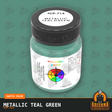 Metallic TEAL GREEN 1-oz bottle (Air-brush) Tru-Color Paint-with color swatch-Arizona Hobbies