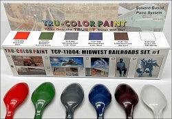 Midwest Railroads Set #1 (6 colors) (Air-brush) Tru-Color Paint SPECIAL ORDER ONLY-with color swatch-Arizona Hobbies