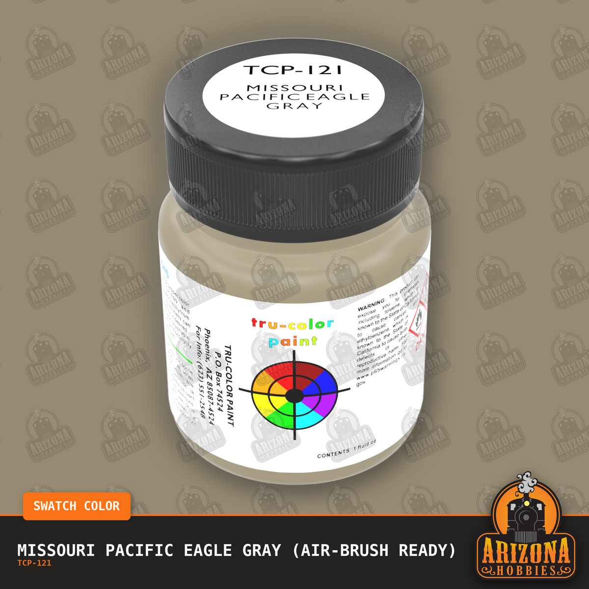 Missouri Pacific EAGLE GRAY 1-oz bottle (Air-brush) Tru-Color Paint-with color swatch-Arizona Hobbies