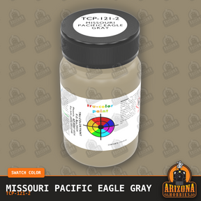 Missouri Pacific EAGLE GRAY 2-oz bottle (Air-brush) Tru-Color Paint SPECIAL ORDER ONLY-with color swatch-Arizona Hobbies