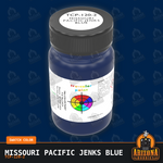 Missouri Pacific JENKS BLUE 2-oz bottle (Air-brush) Tru-Color Paint SPECIAL ORDER ONLY-with color swatch-Arizona Hobbies
