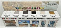 Modern Distribution Industry Set #1 6 bottles (Air-brush) Tru-Color Paint SPECIAL ORDER ONLY-with color swatch-Arizona Hobbies