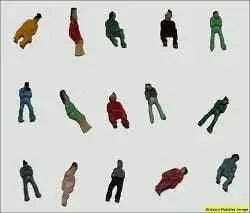 N Scale Figures Seated painted package of 25 | Arizona Hobbies LLC