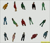 N Scale Figures Seated painted package of 25