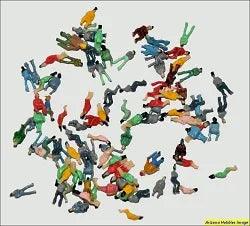 N Scale Figures Seated painted package of 100 - Arizona Hobbies LLC