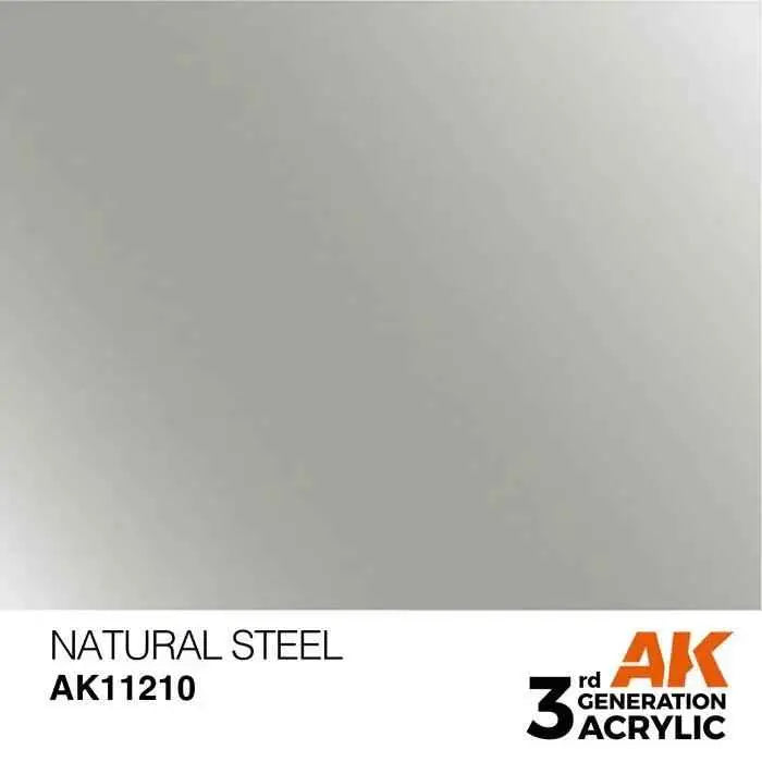 NATURAL STEEL AK Interactive 3G Acrylic (.57 oz.) bottle-Arizona Hobbies