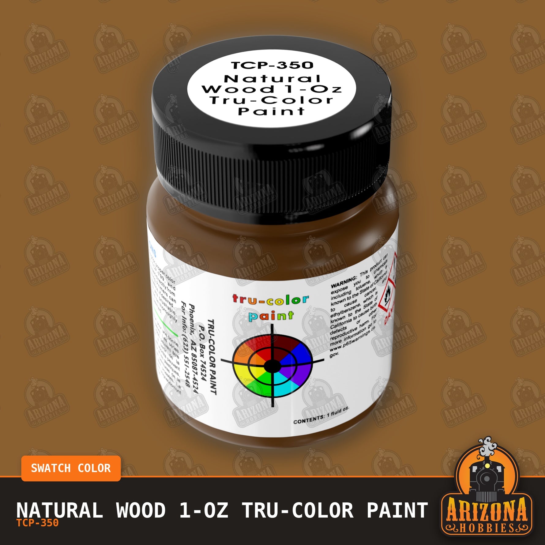 NATURAL WOOD 1-oz Tru-Color Paint-with color swatch-Arizona Hobbies
