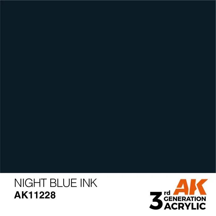 NIGHT BLUE INK AK Interactive 3G Acrylic (.57 oz.) bottle-Arizona Hobbies