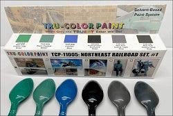 Northeast Railroads Set #1 6 bottles (Air-brush) Tru-Color Paint SPECIAL ORDER ONLY-with color swatch-Arizona Hobbies