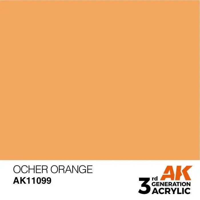 OCHER ORANGE AK Interactive 3G Acrylic (.57 oz.) bottle-Arizona Hobbies