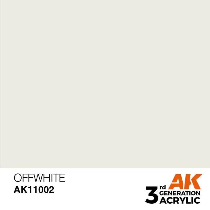 OFF WHITE AK Interactive 3G Acrylic (.57 oz.) bottle-Arizona Hobbies