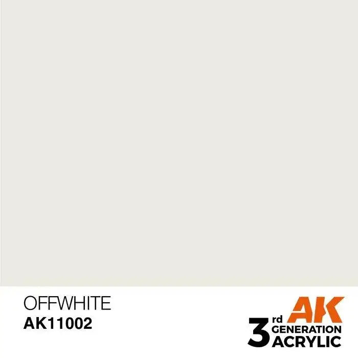 OFF WHITE AK Interactive 3G Acrylic (.57 oz.) bottle-Arizona Hobbies