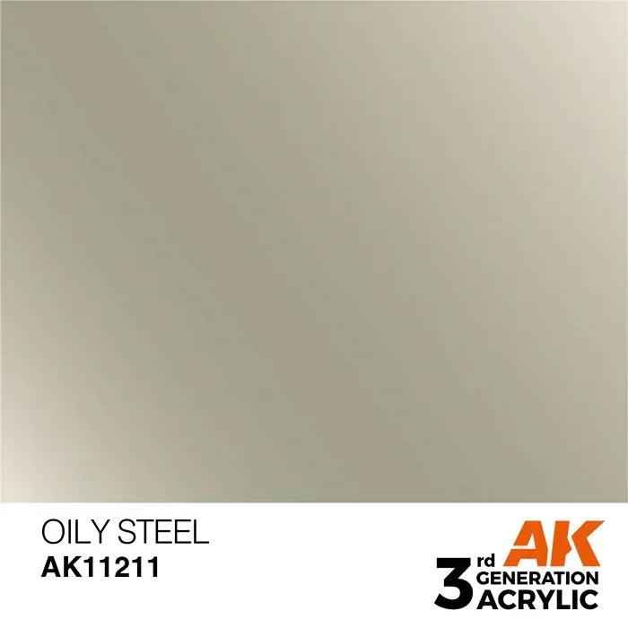 OILY STEEL AK Interactive 3G Acrylic (.57 oz.) bottle-Arizona Hobbies