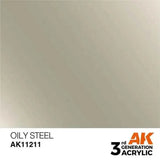 OILY STEEL AK Interactive 3G Acrylic (.57 oz.) bottle-Arizona Hobbies