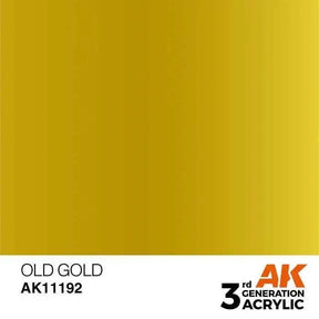 OLD GOLD AK Interactive 3G Acrylic (.57 oz.) bottle-Arizona Hobbies