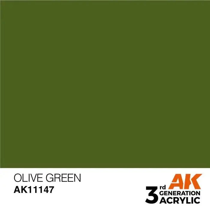 OLIVE GREEN AK Interactive 3G Acrylic (.57 oz.) bottle-Arizona Hobbies