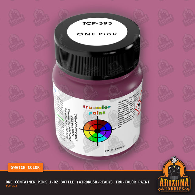 ONE Container PINK 1-oz bottle (Air-brush) Tru-Color Paint-with color swatch-Arizona Hobbies