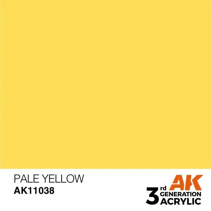 PALE YELLOW AK Interactive 3G Acrylic (.57 oz.) bottle-Arizona Hobbies