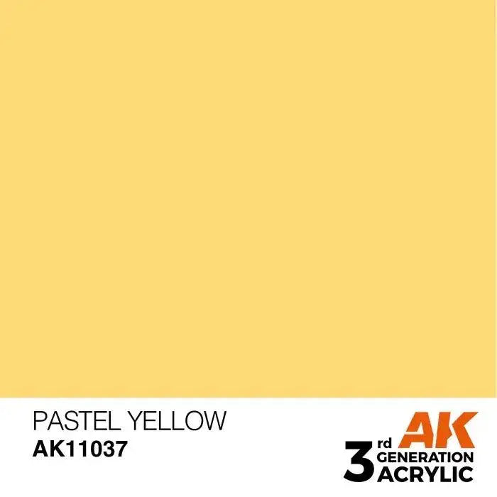 PASTEL YELLOW AK Interactive 3G Acrylic (.57 oz.) bottle-Arizona Hobbies