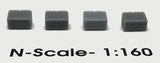 Closed Dumpsters (set of 4) N-Scale - Arizona Hobbies LLC