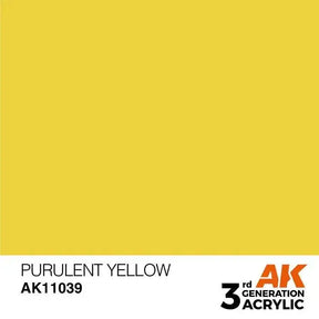 PURULENT YELLOW AK Interactive 3G Acrylic (.57 oz.) bottle-Arizona Hobbies