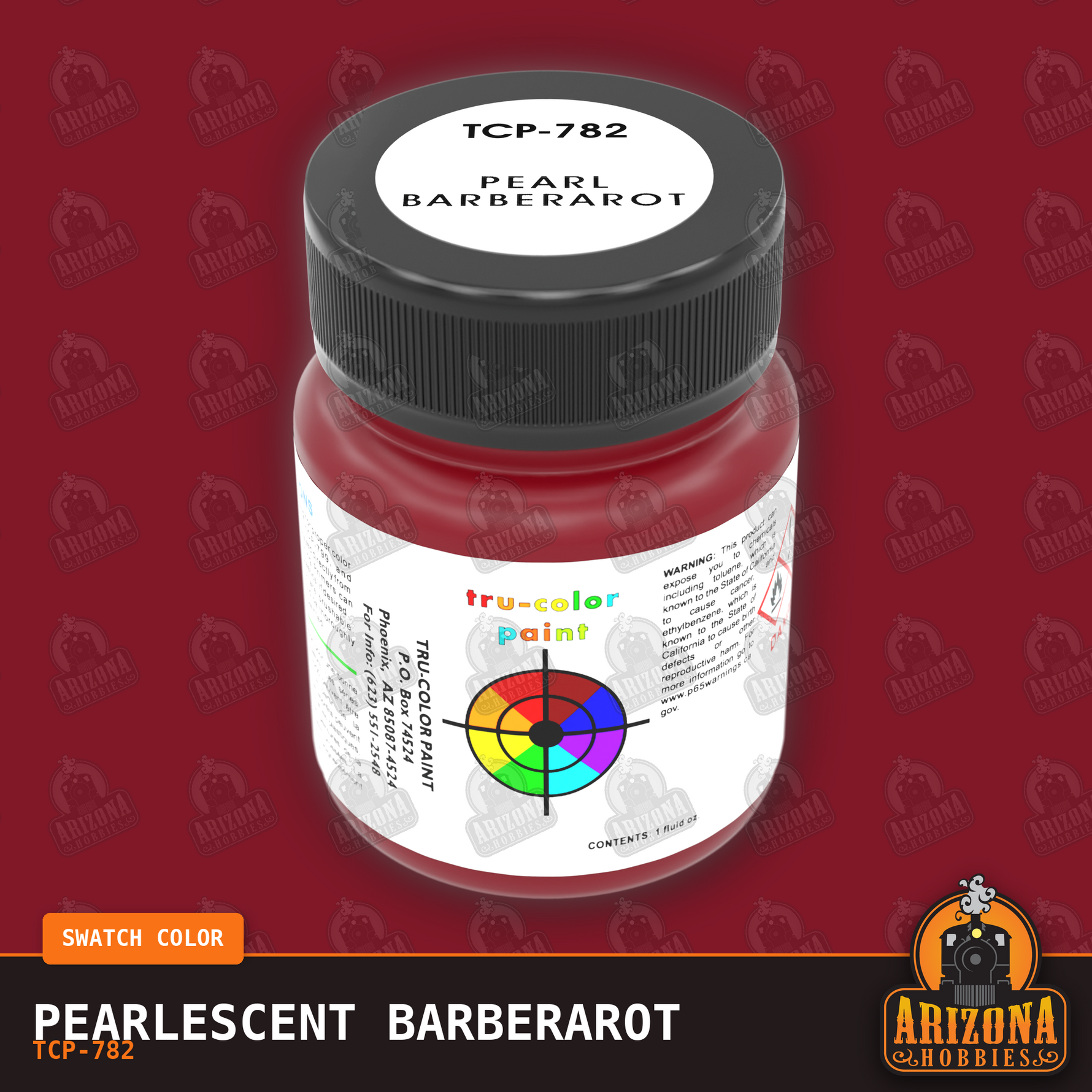 Pearlescent BARBERAROT 1-oz bottle (Air-brush) SPECIAL ORDER ONLY-with color swatch-Arizona Hobbies