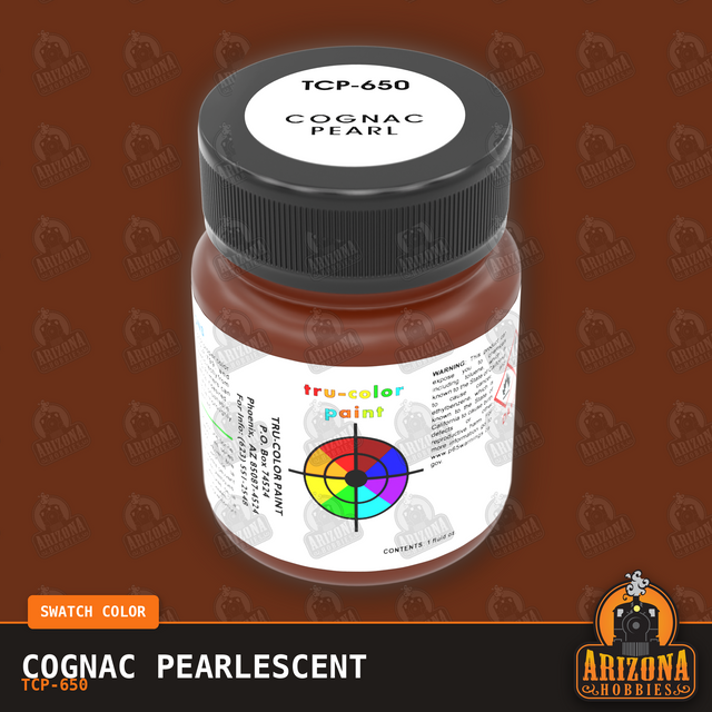 Pearlescent COGNAC 1-oz bottle (Air-brush) SPECIAL ORDER ONLY-with color swatch-Arizona Hobbies