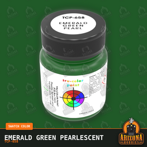 Pearlescent EMERALD GREEN 1-oz bottle (Air-brush) SPECIAL ORDER ONLY-with color swatch-Arizona Hobbies