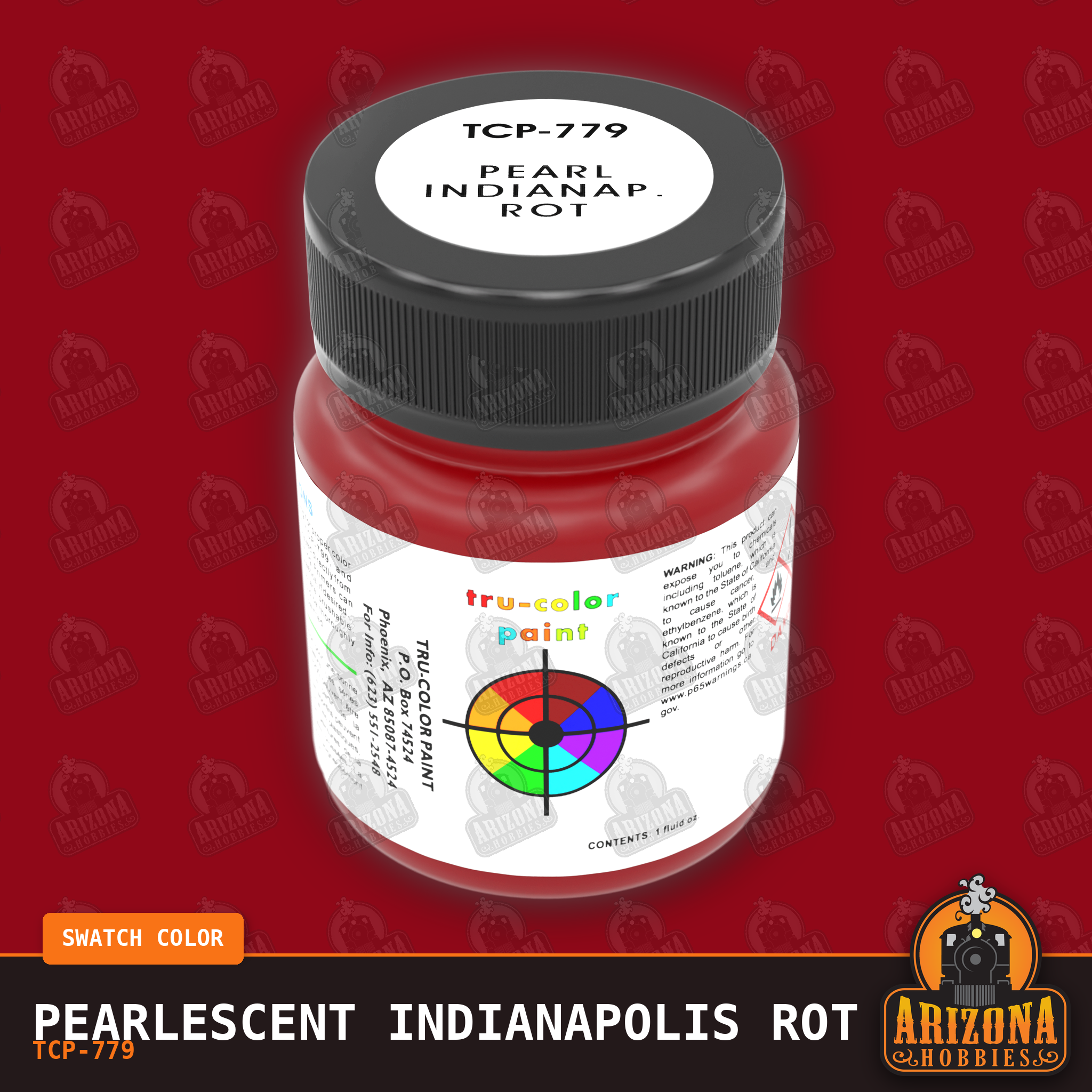 Pearlescent INDIANAPOLIS ROT 1-oz bottle (Air-brush) SPECIAL ORDER ONLY-with color swatch-Arizona Hobbies
