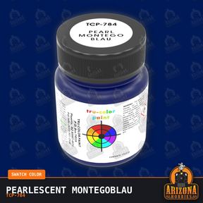 Pearlescent MONTEGOBLAU 1-oz bottle (Air-brush) SPECIAL ORDER ONLY-with color swatch-Arizona Hobbies