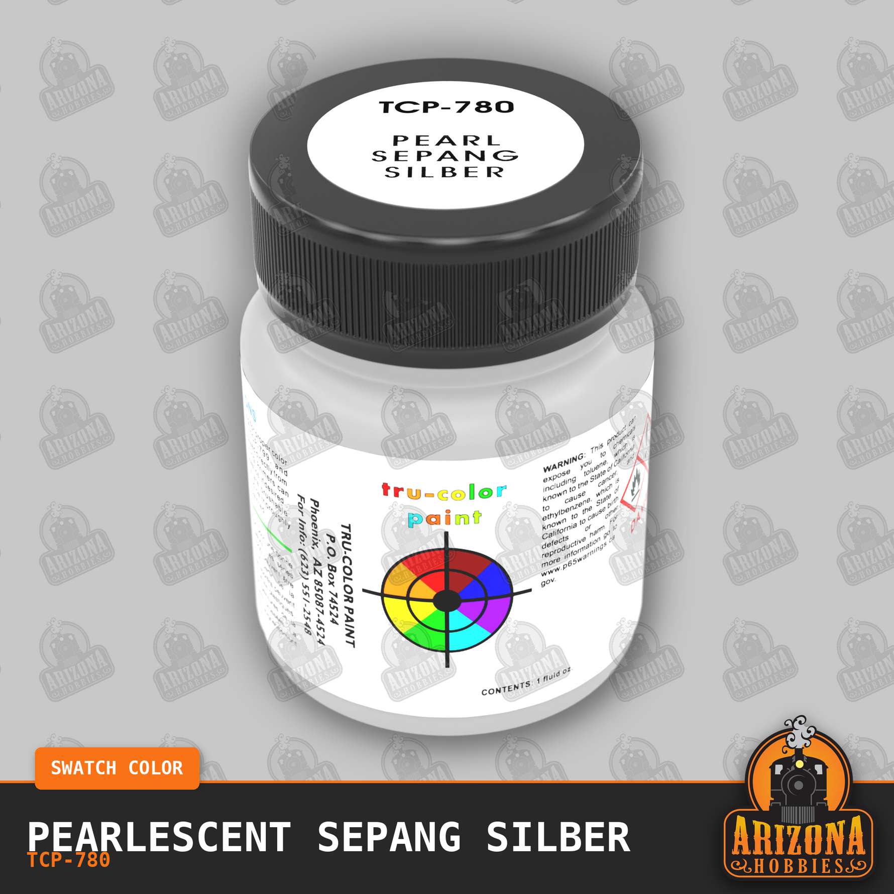 Pearlescent SEPANG SILBER 1-oz bottle (Air-brush) SPECIAL ORDER ONLY-with color swatch-Arizona Hobbies