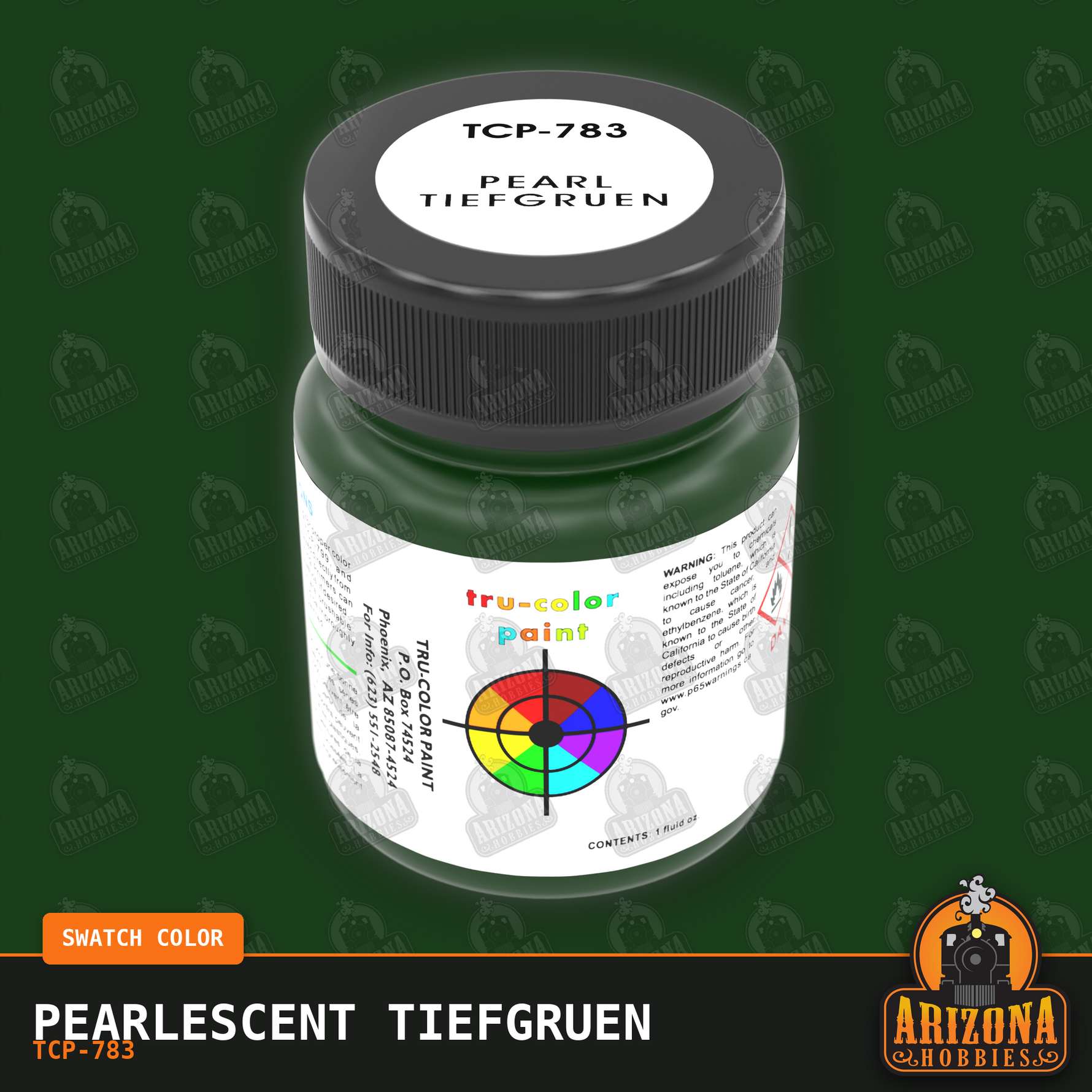 Pearlescent TIEFGRUEN 1-oz bottle (Air-brush) SPECIAL ORDER ONLY-with color swatch-Arizona Hobbies