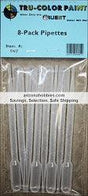 Pipettes 1/10 oz (3ml) bottle 8-pack Tru-Color Paint-with color swatch-Arizona Hobbies
