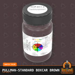 Pullman-Standard BOXCAR BROWN 2-oz bottle (Air-brush) Tru-Color Paint SPECIAL ORDER ONLY-with color swatch-Arizona Hobbies
