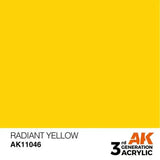 RADIANT YELLOW AK Interactive 3G Acrylic (.57 oz.) bottle-Arizona Hobbies