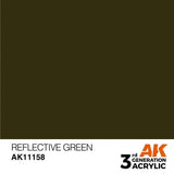 REFLECTIVE GREEN AK Interactive 3G Acrylic (.57 oz.) bottle-Arizona Hobbies