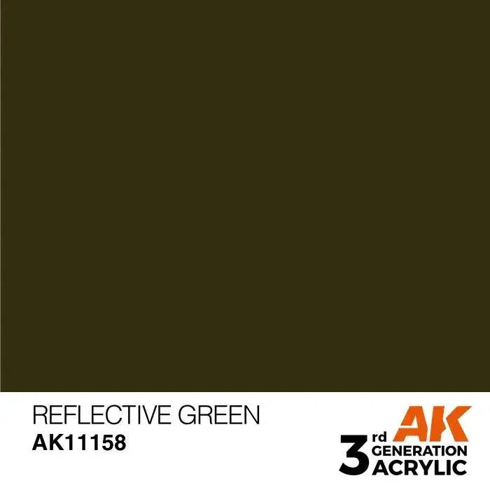 REFLECTIVE GREEN AK Interactive 3G Acrylic (.57 oz.) bottle-Arizona Hobbies