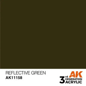 REFLECTIVE GREEN AK Interactive 3G Acrylic (.57 oz.) bottle-Arizona Hobbies