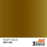 RUSTY GOLD AK Interactive 3G Acrylic (.57 oz.) bottle-Arizona Hobbies