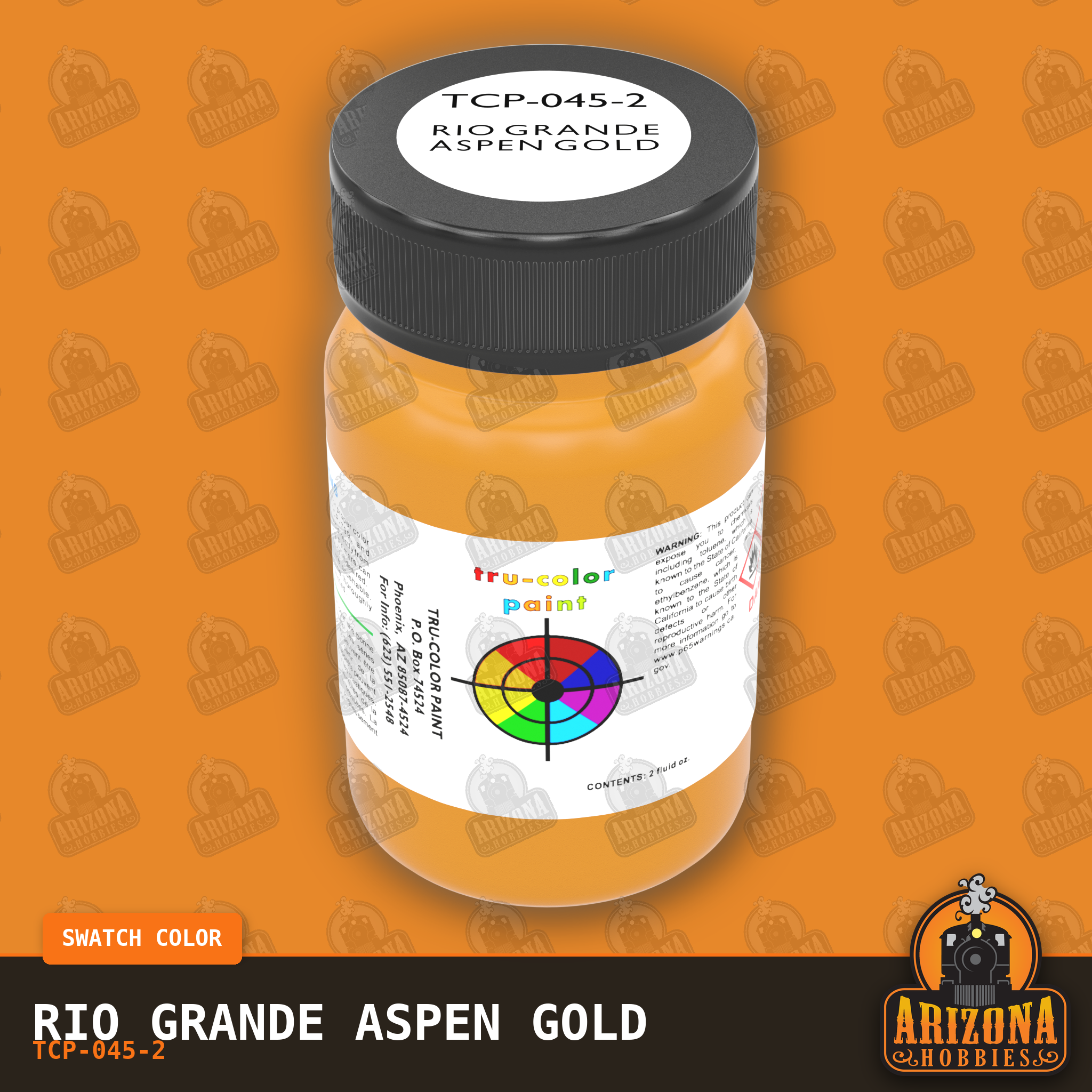 Rio Grande ASPEN GOLD 2-oz bottle (Air-brush) Tru-Color Paint SPECIAL ORDER ONLY-with color swatch-Arizona Hobbies