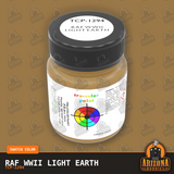 Royal Air Force WWII LIGHT EARTH 1-oz bottle (Air-brush) Tru-Color Paint-with color swatch-Arizona Hobbies