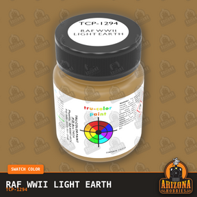 Royal Air Force WWII LIGHT EARTH 1-oz bottle (Air-brush) Tru-Color Paint-with color swatch-Arizona Hobbies