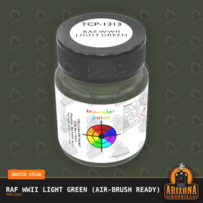 Royal Air Force WWII LIGHT GREEN 1-oz bottle (Air-brush) Tru-Color Paint-with color swatch-Arizona Hobbies